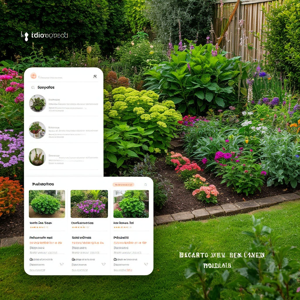 AI-powered garden planning interface showing plant suggestions